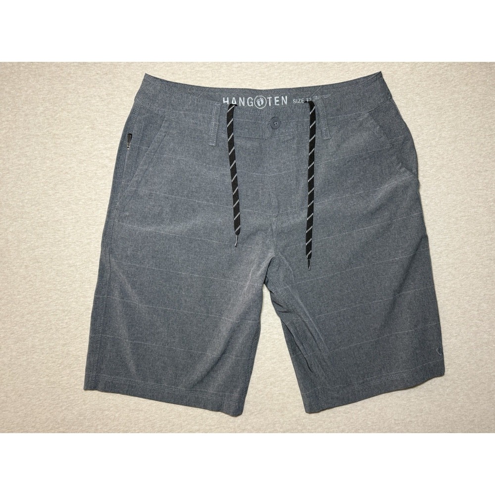 Hang Ten Mens Beach Shorts Shorts Size 32 Gray With Draw String